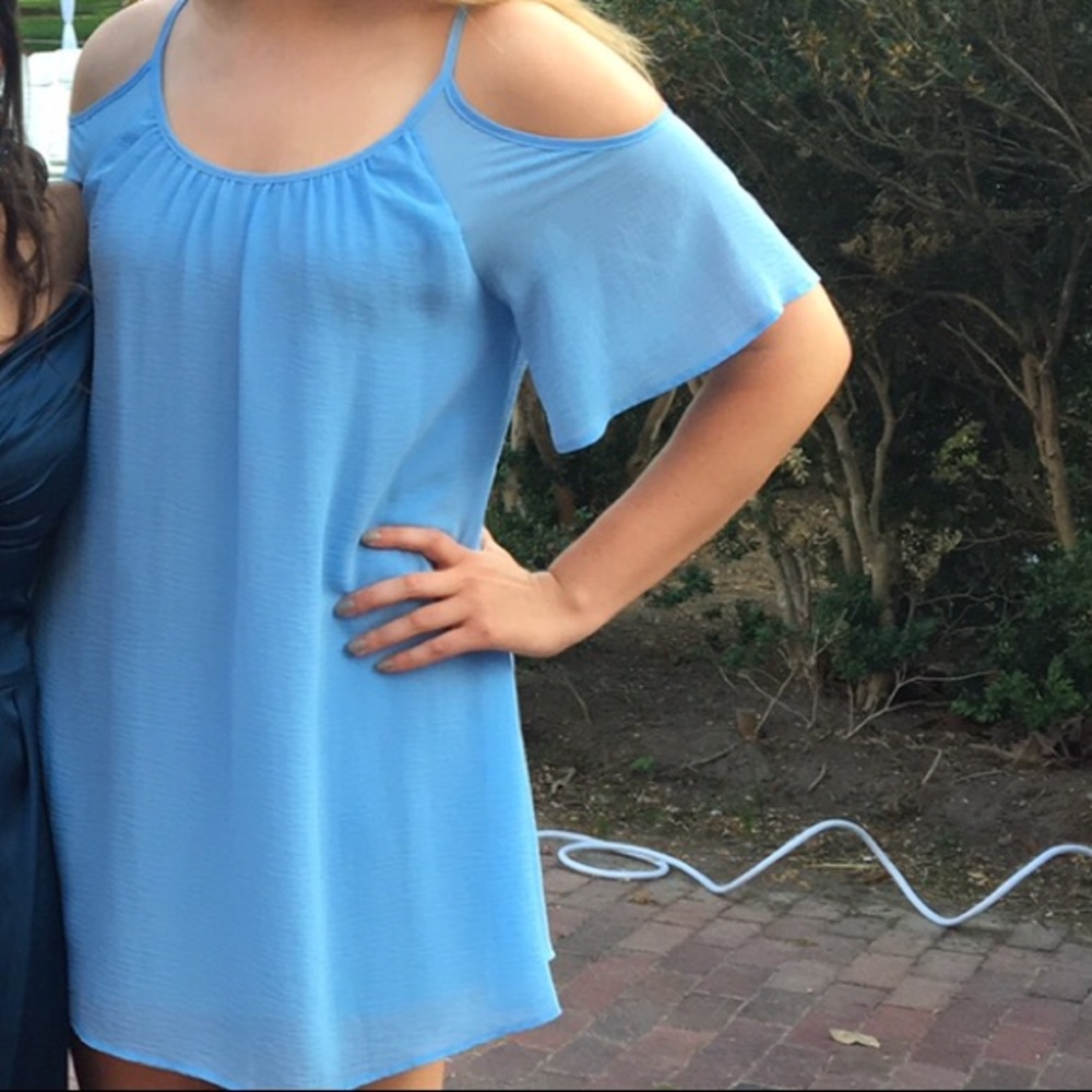 open shoulder dress